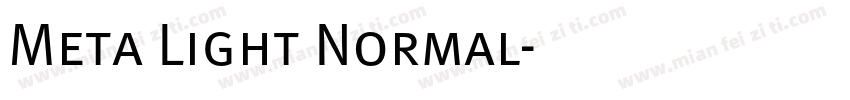 Meta Light Normal字体转换